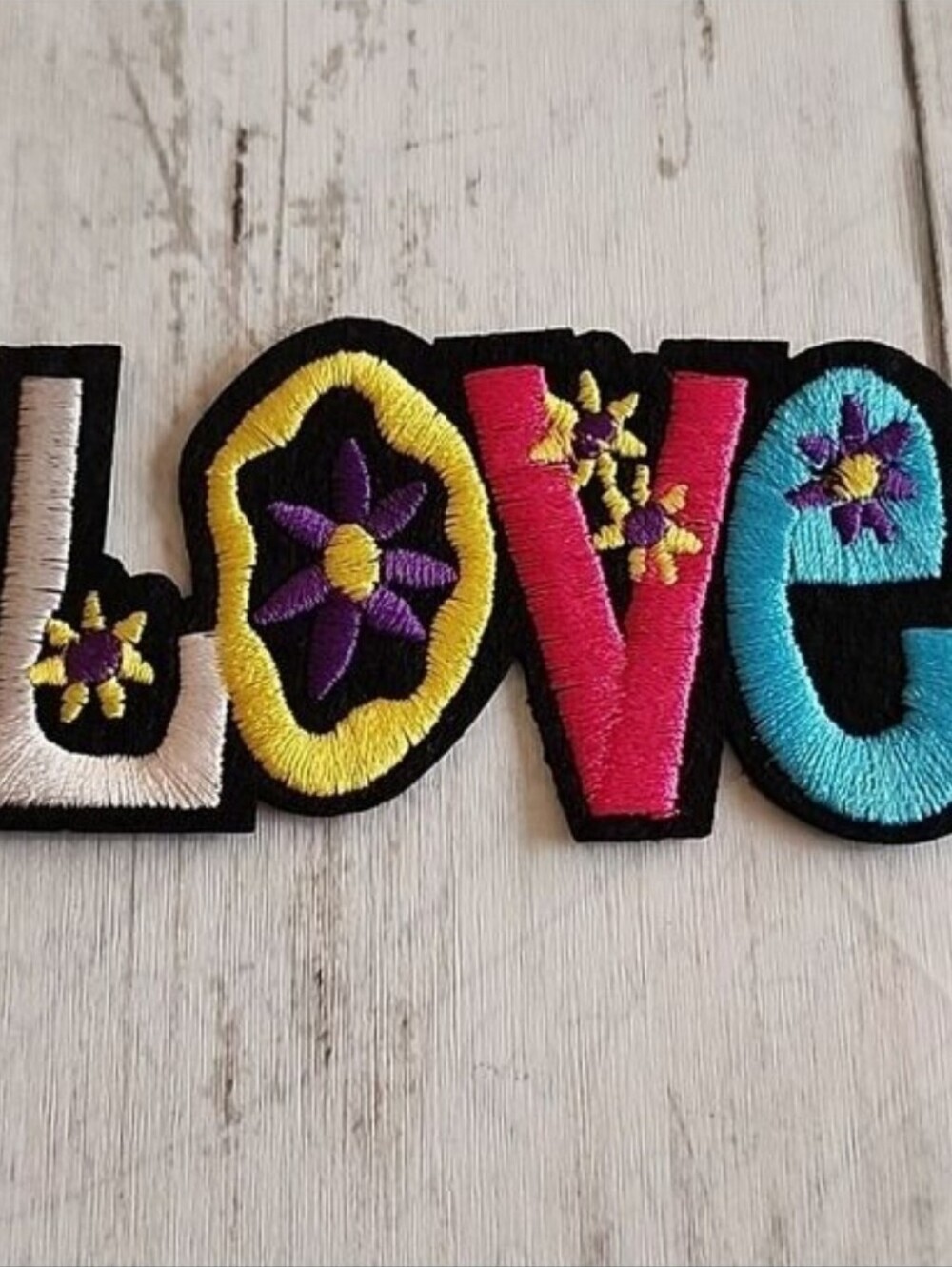 LOVE Iron On Patch#3 Embroidered
